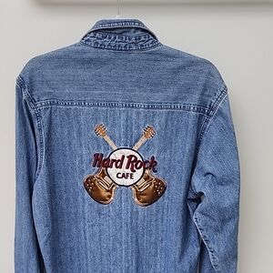 Hard Rock Cafe Blue Denim Jacket with Logo